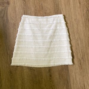 J.Crew - Textured Skirt - Size 2 - Ivory/Cream